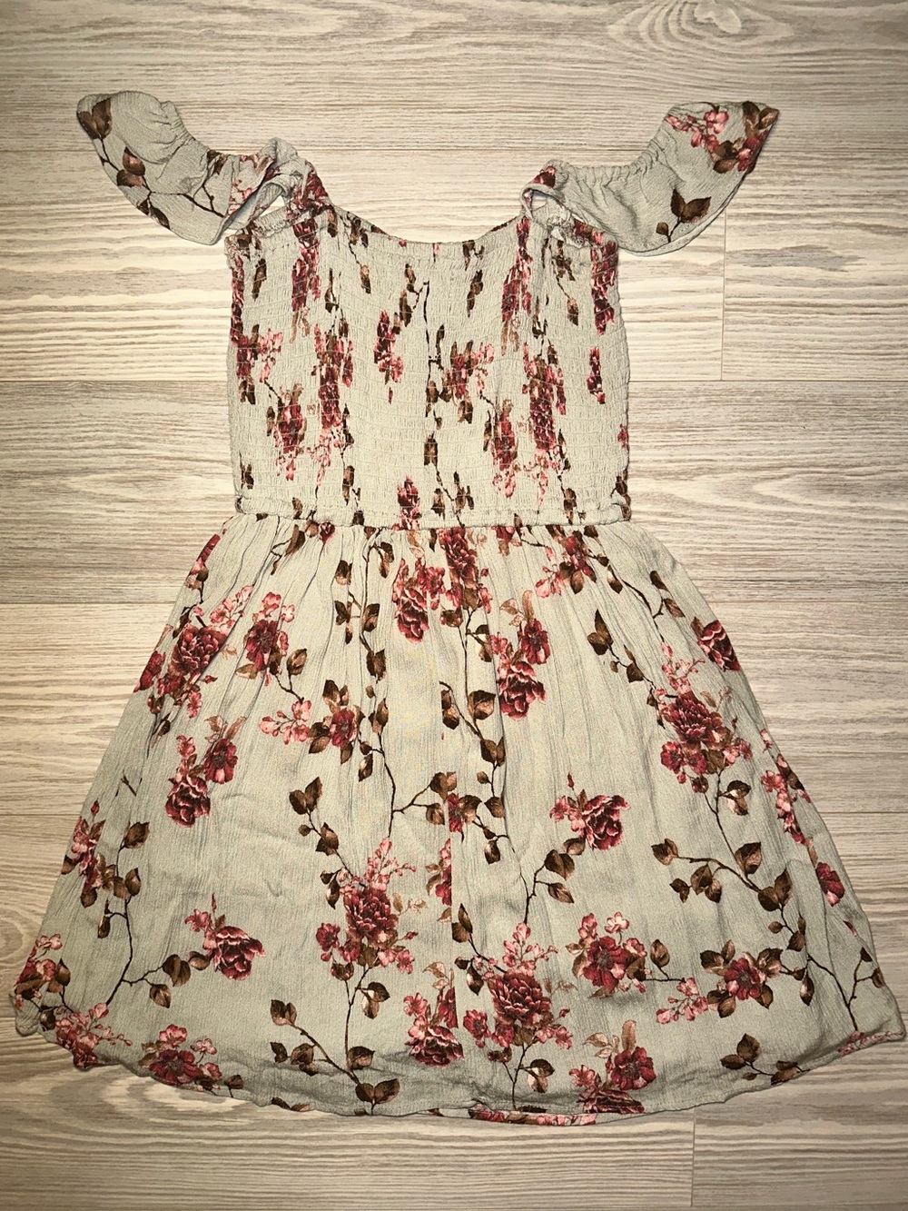 Altar'd State Sage Mini Dress with Vintage Mauve Floral Print - Picture 5 of 9